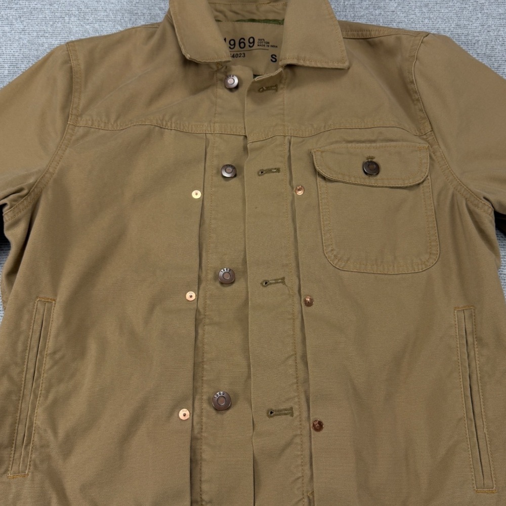 Gap 1969 Mens Cedar Canvas Workwear Jacket Tan Brown Quilted Lining Small HOL10 - Picture 15 of 15